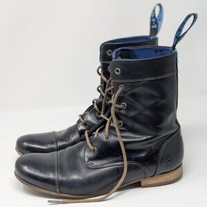 JOHN FLUEVOG Lace Up Leather Combat Boot Radio BBC Men's 8 (Or wm 9.5 or 10?)